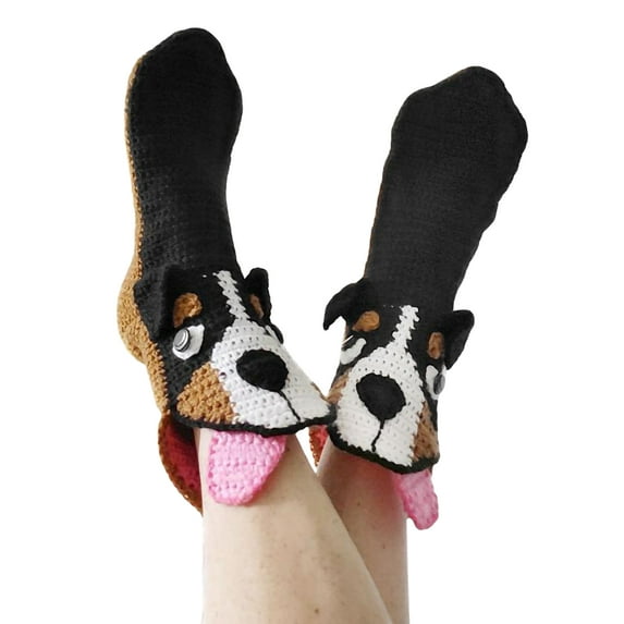 Gureui Women Winter Autumn Casual Socks, Cartoon Animal Style Patchwork Non-Slip Floor Socks for Winter Autumn Home wear