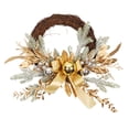 thumbnail image 4 of Corona navideña para puerta delantera, decoración navideña para puerta, guirnalda colgante para pared, sala de estar, puerta, granja Con luz, 4 of 8