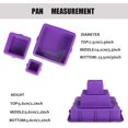 thumbnail image 4 of Square Cake Pan Set Silicone Cake Mold Baking Pans for 3 Tier Cake Layer Tin, 9 Inch, 6 Inch, 3 Inch for Birthday Wedding Anniversary, 4 of 8