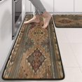 thumbnail image 2 of Kitchen Rugs Sets Of 2,Multicolor Geometric Boho Pattern Anti Fatigue Kitchen Mat Rugs Non Slip Washable,Decorative Kitchen Floor Mats for Kitchen,Sink,Laundry,17"x47"+17"x47", 2 of 5