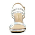 thumbnail image 2 of BLISSFUL STEP Women's Open Toe Slingback Chunky Heel Ankle Strap Sandals, 2 of 7