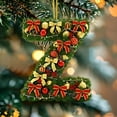 thumbnail image 4 of Adornos navideños personalizados para el árbol | Colgantes con monograma de 26 letras y diseño de gorro de Papá Noel, 4 of 5