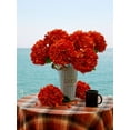 thumbnail image 5 of 5PCS 15.4In Artificial Hydrangea Silk Flowers Bouquet Faux Hydrangea Stems for Wedding Centerpieces Home Decor (White, 5), 5 of 5