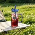 thumbnail image 5 of YingYouFu Glass Water Bottle with Straw Lid, 400ml Clear Beverage Cup with Fruit Pattern, Reusable Cold Drink Tumbler for Home Office Outdoor, 5 of 7