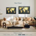 thumbnail image 4 of Elephant Stock Adventure Awaits World Map Wall Art - Horizontal Canvas Wall Art - Living Room Wall Decor - Map Canvas - Gold And Black Decor - 39" x 26", 4 of 8