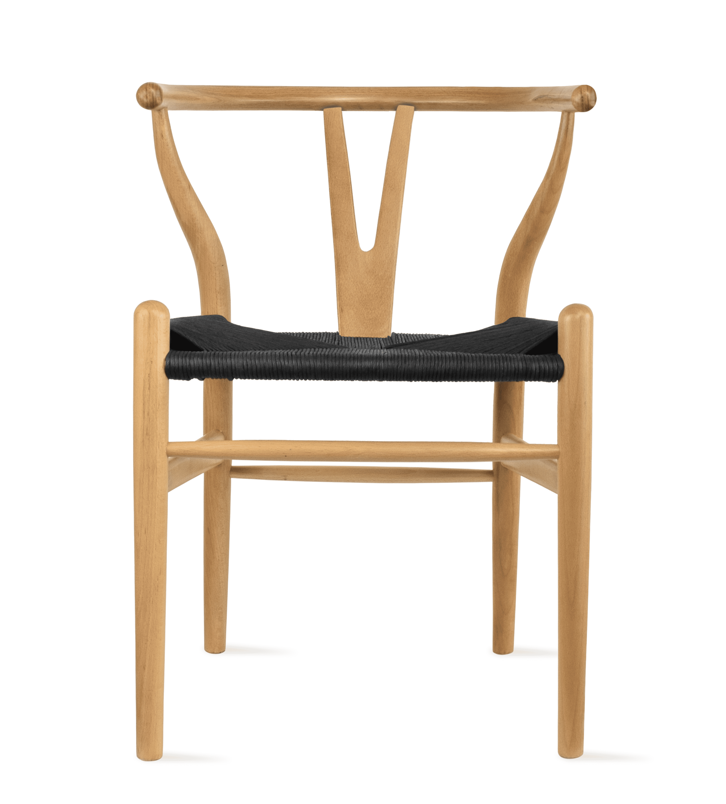 2xhome Natural Wishbone Wood Wooden Armchair With Arms Open Y Back Open Mid Century Modern Contemporary Industrial Office Dining Chairs Dark Black Woven Seat For Living Desk Kitchen Room Walmart Com