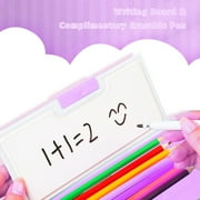 Ristpal Pop up Multi Function Pencil Case l(6-12), Cute Cartoon Pencil Box with Sharpener, Schedule, Whiteboard(Purple)