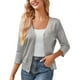 thumbnail image 1 of Suéter de mujer, abrigo, manga larga, cuello, color sólido, punto, cárdigan, chaqueta, blusa para mujer, 1 of 4