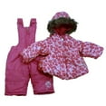 thumbnail image 2 of Pacific Trail Infant & Toddler Girls Pink Leopard Snowsuit Ski Bibs Coat Set, 2 of 2