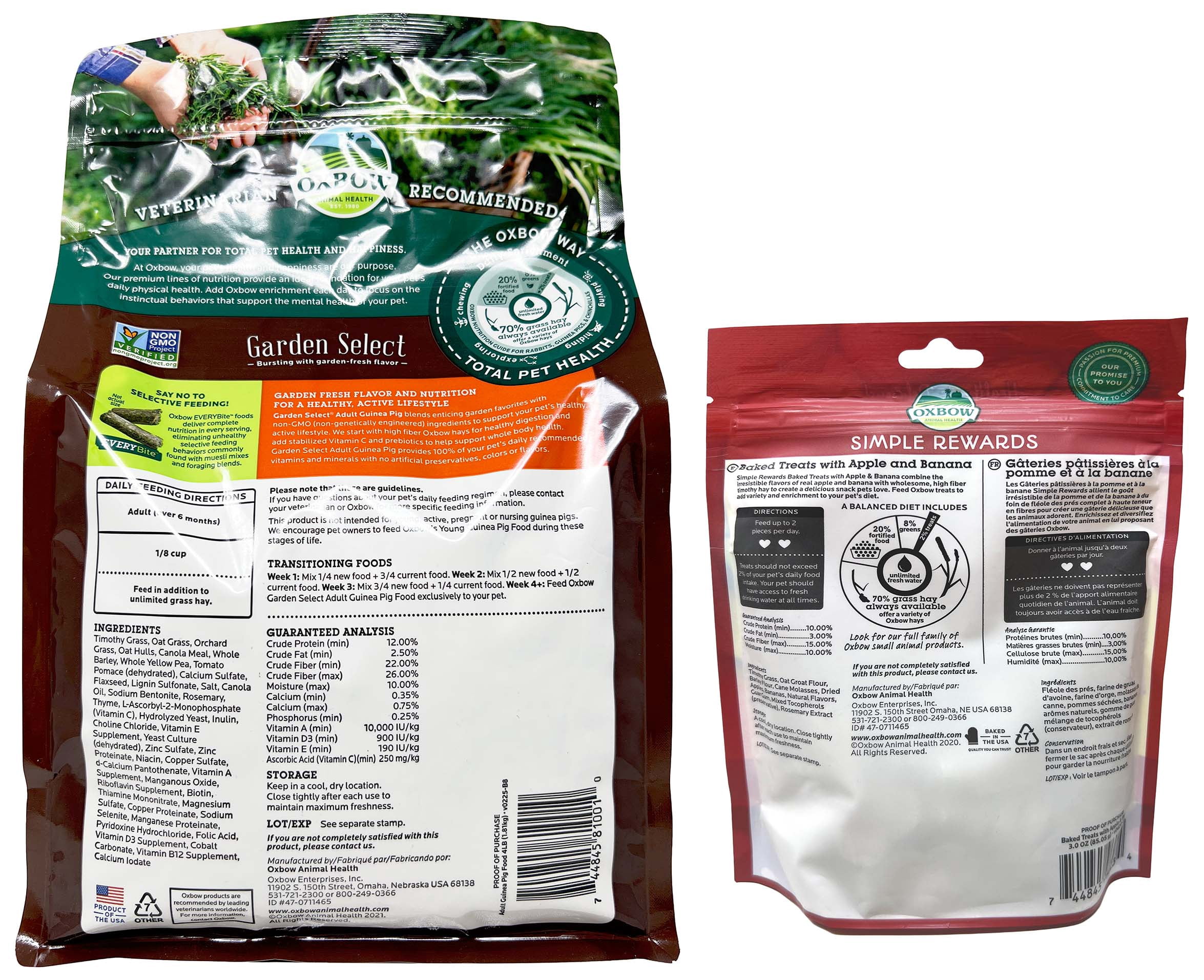 Oxbow Adult Guinea Pig Food Garden Select(4 lbs) | PercyLoves Pet Furresher, Oxbow Simple Rewards, Chew Toy, Merlinsmart Zine