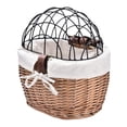 thumbnail image 4 of Cesta para perros Cesta para perros Cesta delantera Cesta para bicicletas tejida de sauce Cesta para transportar mascotas para perros Cachorros y gatos ANGGREK CH1010, 4 of 8