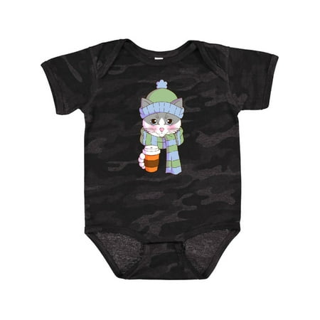 

Inktastic Cute Grey and White Cat in Scarf and Hat Gift Baby Boy or Baby Girl Bodysuit