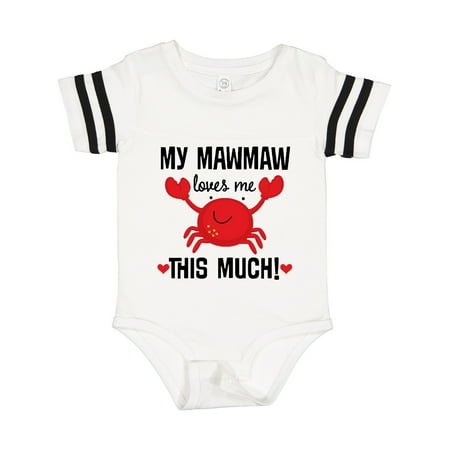 

Inktastic MawMaw Loves Me Grandson Gift Baby Boy or Baby Girl Bodysuit
