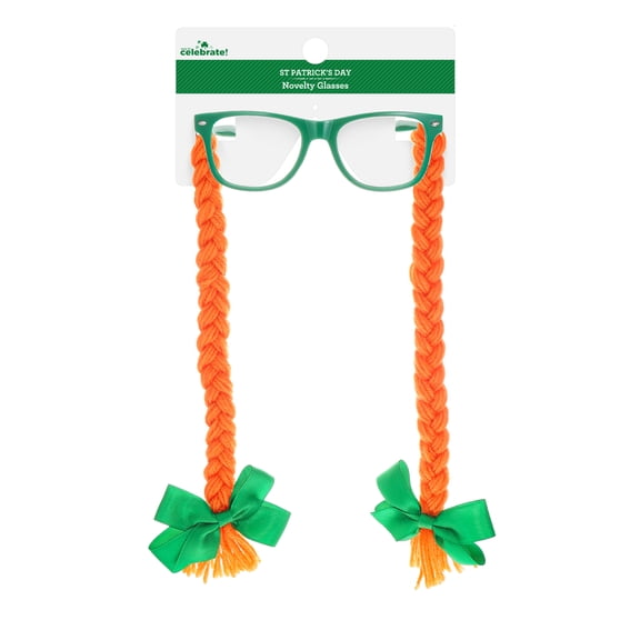 Way to Celebrate St. Patrick's Day Hair Novelty Glasses, 1 Piece