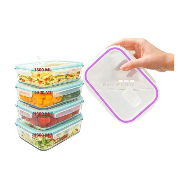 Recipiente para alimentos Tupper Tupperware, vidrio hermético, 1300 ml