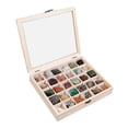 thumbnail image 1 of Colección minerales de 30 piezas con caja de coleccionista / vitrina para principiante de cristales de piedras para niño Hugo colección de rocas y minerales, 1 of 9