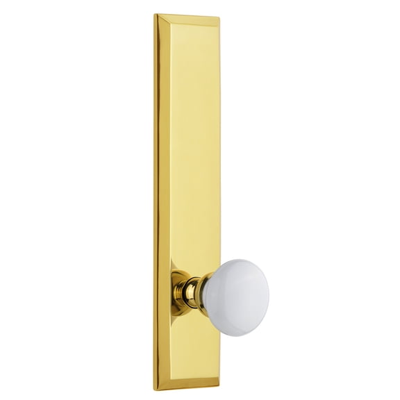 Grandeur Favhyd_Tp_Prv_234_Rh Fifth Avenue Solid Brass Tall Plate Right Handed Privacy