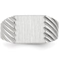 thumbnail image 4 of 14K White Gold Mens Signet Ring Jewelry Size 8, 4 of 5