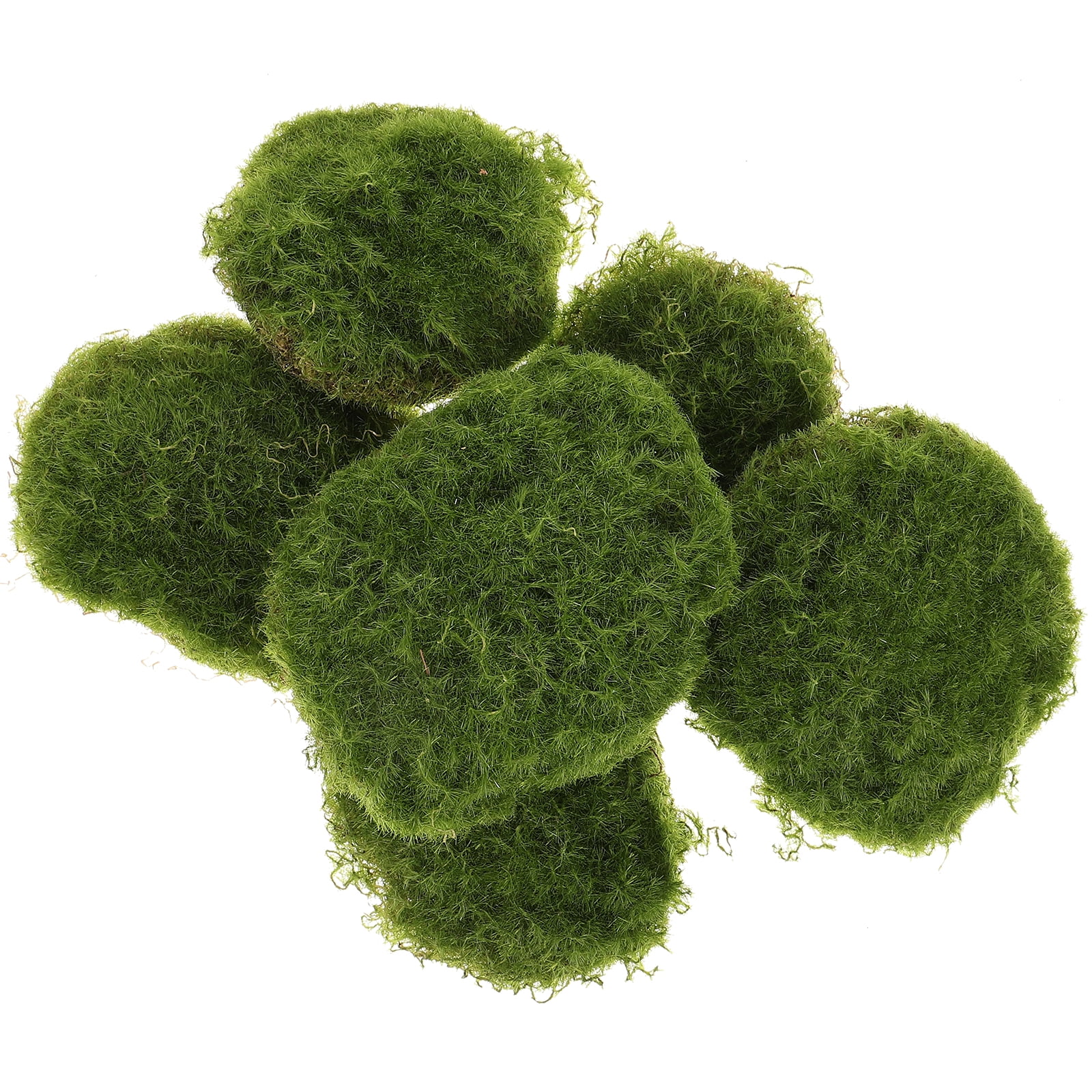 TAILTOSS  Green Foam Plastic Faux Mossy Stones for Home and Office 18Pcs