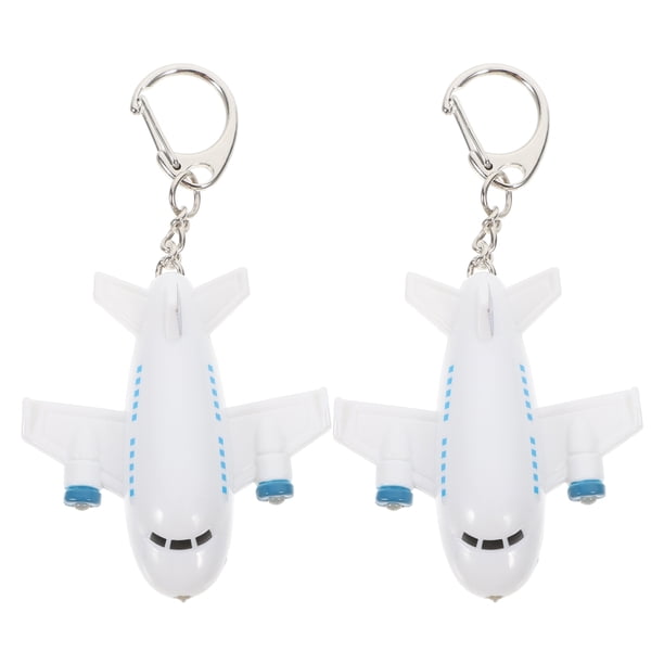 FELTECHELECTR 2 llaveros de avión con luz LED y sonido, ideal como regalo de cumpleaños para niños.