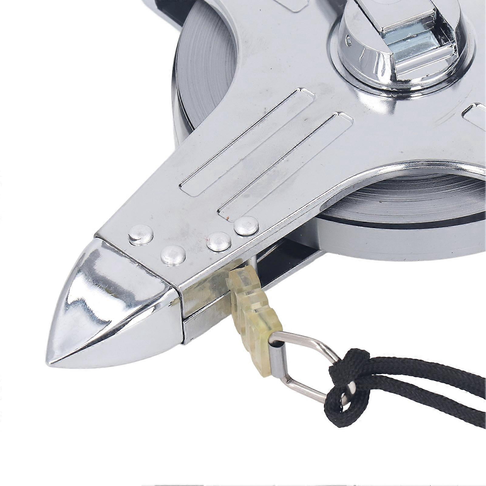Open Reel Tape Measure 50m Portable Steel Box Accurate Industrial Long Measuring Tape
