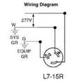 thumbnail image 2 of Leviton 4750 NEMA L7-15R Duplex Locking Receptacle, 277V, 15A, 2P, 3W, 1PH, 2 of 4