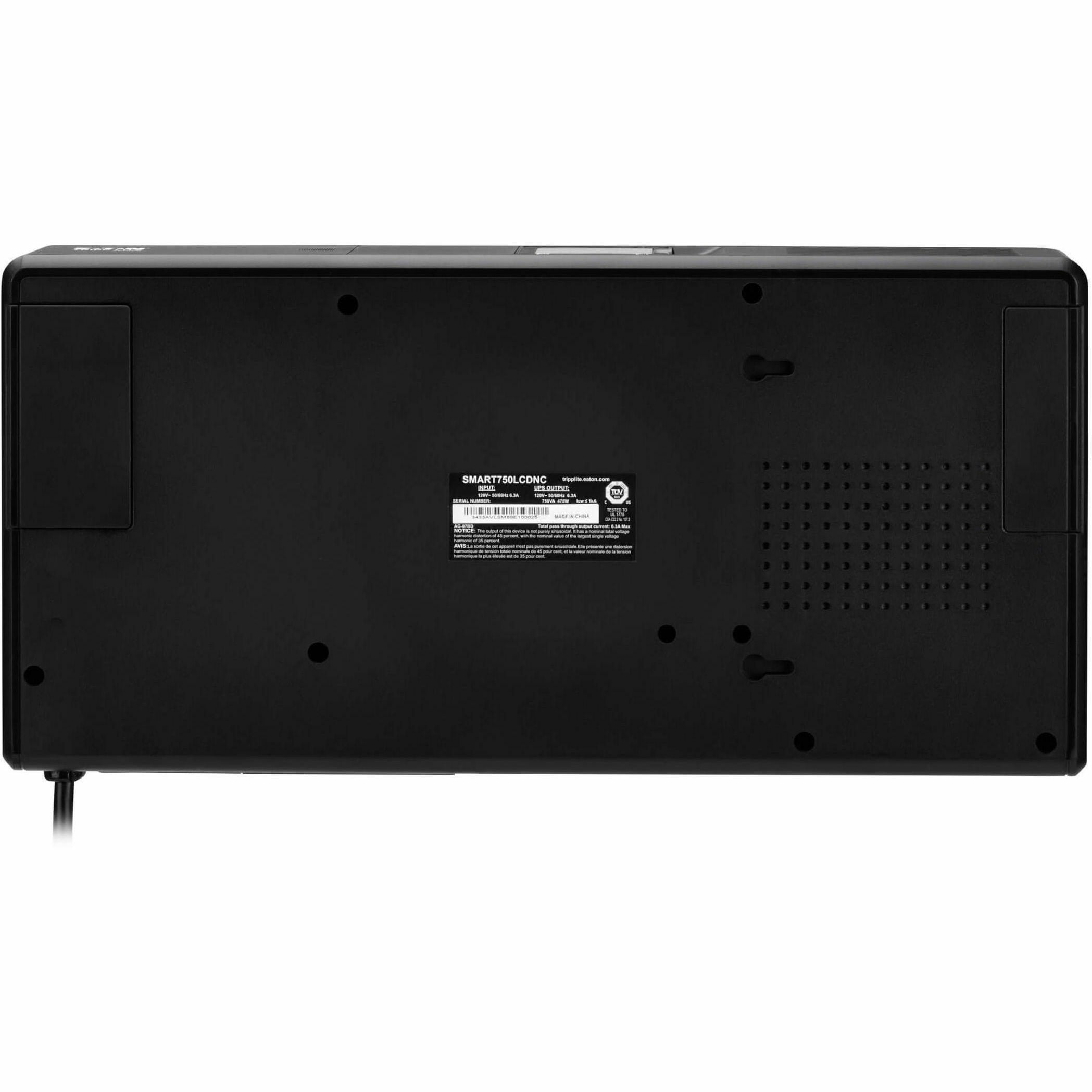 Eaton Tripp Lite Series 750VA 475W 120V Line-Interactive Cloud-Connected UPS with Remote Monitoring, 8 NEMA 5-15R Outlets (Surge and Battery Backup), LCD, 5-15P Plug, 2U Rack/Tower