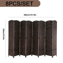 8 Panel Room Divider, Folding Screen