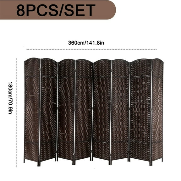 8 Panel Room Divider, Folding Screen