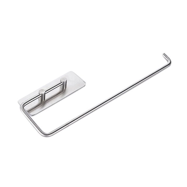 Cocina Sin Perforación Portarrollos De Papel Dispensador De Toallas De Cocina Estante De Almacenamiento Percha De Gabinete,Plata