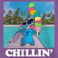 thumbnail image 2 of Girl's Lilo & Stitch Ice Cream Lover Chillin' Graphic Tee Purple Berry X Small, 2 of 4