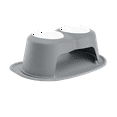 thumbnail image 1 of WeatherTech Double High Pet Feeding System 8" High Stand - BPA-Free Plastic - Dark Grey, 1 of 1