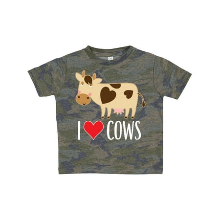 

Inktastic I Love Cows Dairy Farmer Gift Toddler Boy or Toddler Girl T-Shirt