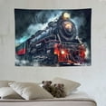 thumbnail image 4 of ONETECH  Black Red Tapestry Wall Hanging Aesthetic Tapestry Steam Locomotive History Narrow Gauge Home Wall Decor Wall Hanging for Living Room Bedroom Dorm, 4 of 7