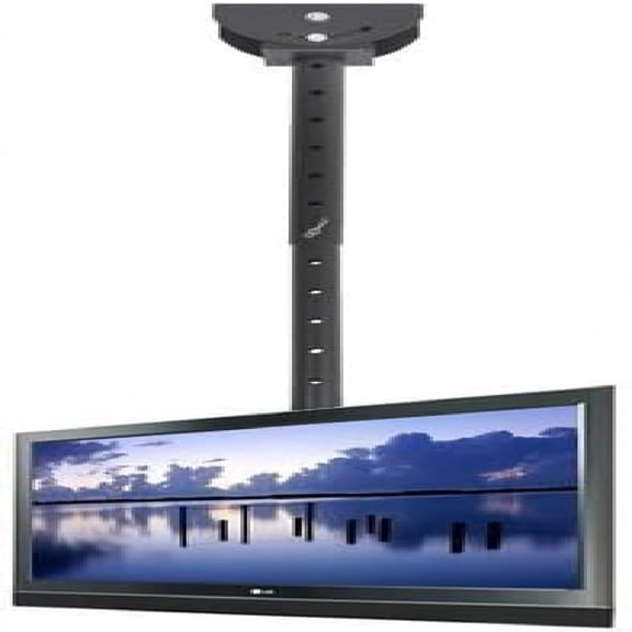 Adjustable Ceiling TV Mount Fits Most 26-55" LCD LED Plasma Monitor Flat Panel Screen Display with 400x400 400x300 400x200 300x300 300x200 200x200mm