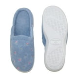isotoner terry embroidered scalloped clog