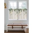 thumbnail image 7 of Half Window Curtains 24 Inches Long, Sage Green Eucalyptus Window Treatment Curtain Drapes, Traditional Tree Branch Leaf Plant Short Curtains Tiers for Kitchen Over Sink, 27.5"x24", 2 Panels, 7 of 7