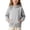 Grey, variant on Coerni Girls Hooded Sweatshirt Solid Hoodie with Pocket Soft Cozy Long Sleeve Hooded Pullover Kids Preppy Sweat Tops Multi Color Options