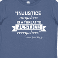 thumbnail image 4 of Inktastic Injustice Anywhere is a Threat to Justice Everywhere- Martin Luther King Jr. Boys or Girls Baby T-Shirt, 4 of 5