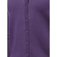 thumbnail image 5 of FashionOutfit Women's Basic Solid V-Neck Button Closure Long Sleeves Sweater Cardigan, 5 of 6