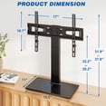 thumbnail image 6 of RTVR Universal Table Top TV Stand for 32 to 75 inch Flat Screen TVs, Swivel Height Adjustable Table Mount Base, Black, 6 of 8