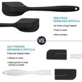thumbnail image 1 of Kit de espátula de silicona de cocina, 6 paquetes de utensilios de silicona como utensilios de cocina antiadherente incluyen espátula de cuchara, etc, para cocinar y hacer pasteles (negro) Feliz Sencillez, 1 of 3
