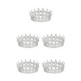 thumbnail image 1 of kurtrusly Rustproof And Anti-corrosion For Medieval Or Cosplay Metallic Luster Wedding Hair Crown Tiaras Silver  + white 5Set, 1 of 6