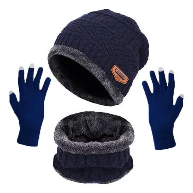 Bufanda, Gorro Y Guantes Tejidos Térmicos, 4 Uds.