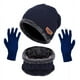 thumbnail image 1 of Bufanda, Gorro Y Guantes Tejidos Térmicos, 4 Uds., 1 of 8