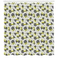 thumbnail image 2 of Ambesonne Geometric Shower Curtain, Zigzag Chevron Circle, 69"Wx75"L, Yellow Black White, 2 of 2