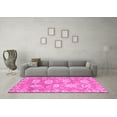 thumbnail image 3 of Ahgly Company Indoor Round Abstract Pink Modern Area Rugs, 5' Round, 3 of 4