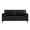Black, variant on Leumius 74.5"W 3-Seater Sofa Loveseat Sofa Faux Leather Breathable Upholstered Sofa Couch with Solid Wood Legs for Living Room, Apartment & Office,Navy Blue