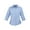 Mid Blue, variant on Premier Womens Poplin 3/4 Sleeve Shirt