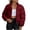 Q61 Wine, variant on Mifsaly Womens Cropped Puffer Jacket Full Zip Stand Collar Regular Fit Warm Quilted Coat Casual Winter Padded Outerwear Wine,M